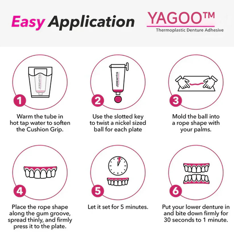 Yagoo™ Thermoplastic Denture Adhesive (👨⚕️Dentist Recommendations)