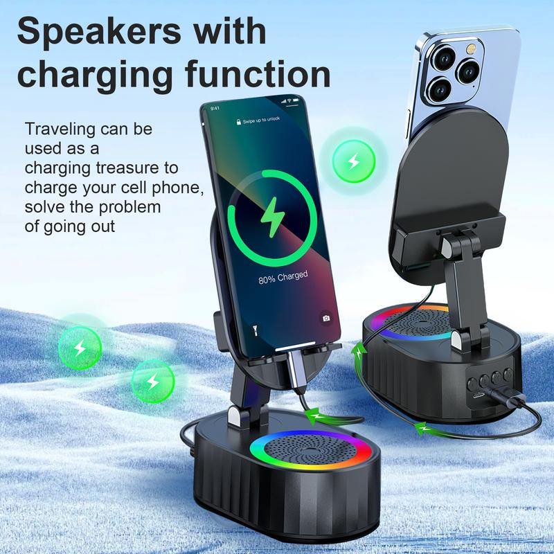 SEAGRIL™ 2025 Smart 4-in-1 Phone Stand — Induction Speaker, Power Bank & Ambient Light