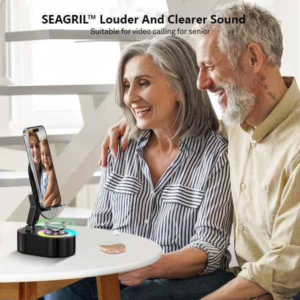 SEAGRIL™ 2025 Smart 4-in-1 Phone Stand — Induction Speaker, Power Bank & Ambient Light