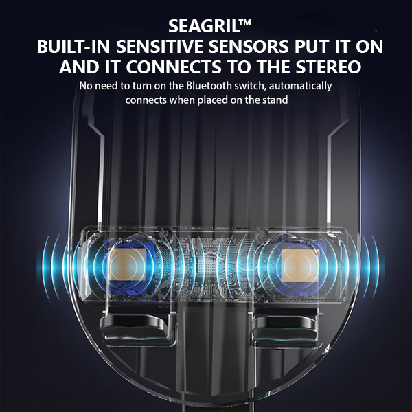 SEAGRIL™ 2025 Smart 4-in-1 Phone Stand — Induction Speaker, Power Bank & Ambient Light