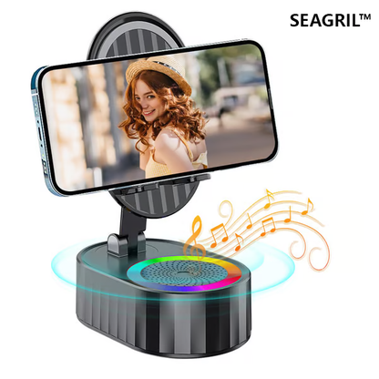 SEAGRIL™ 2025 Smart 4-in-1 Phone Stand — Induction Speaker, Power Bank & Ambient Light