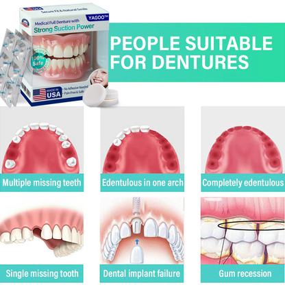 Yagoo™ Medical Full Denture with Strong Suction ✅ Made and Shipped from the USA🍀