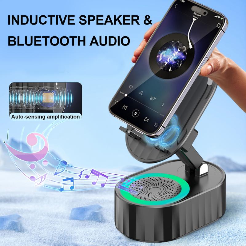SEAGRIL™ 2025 Smart 4-in-1 Phone Stand — Induction Speaker, Power Bank & Ambient Light