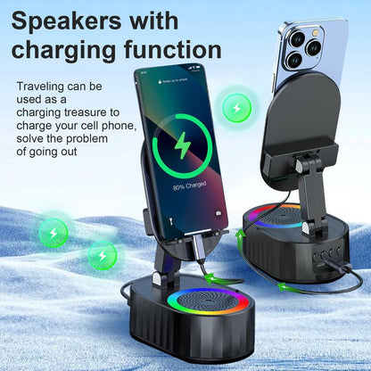 SEAGRIL™ 2025 Smart 4-in-1 Phone Stand — Induction Speaker, Power Bank & Ambient Light